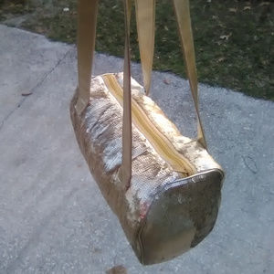 Timmy Woods -GOLD SEQUINS LARGE TOTE, SHOULDER BAG